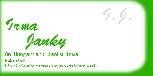 irma janky business card